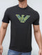 EMPORIO ARMANI REFLECTIVE CAMO LOGO PRINT T-SHIRT